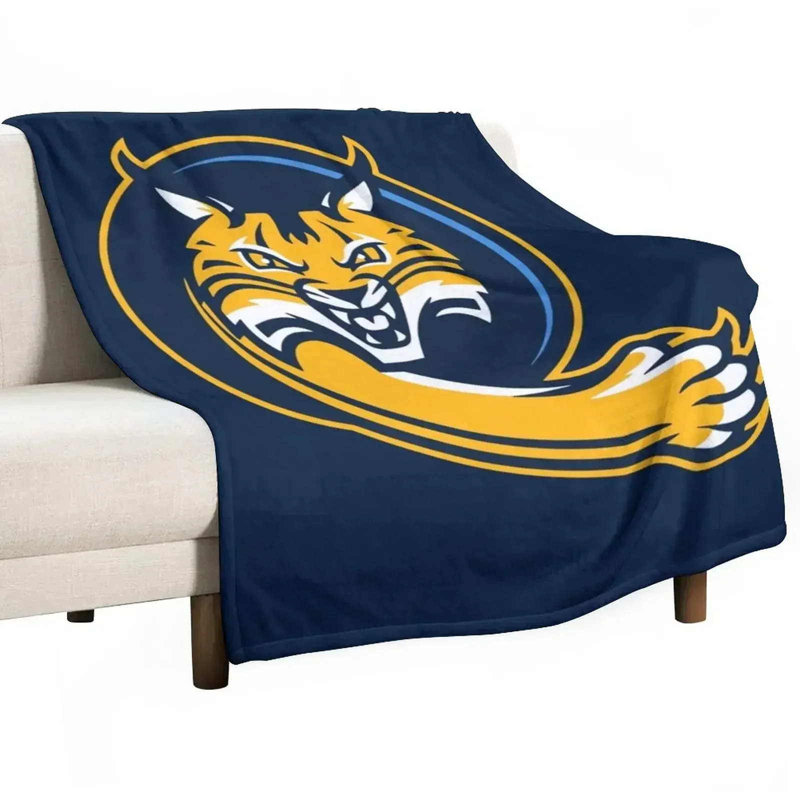 Одеяло Bobcats Quinnipiac-icon из фланелевой ткани диван-кровать декоративные одеяла для