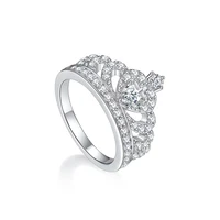 ly pure 925 sterling silver shining zircon crown shape finger ring for women original modern elegant luxury jewelry 2022 trend
