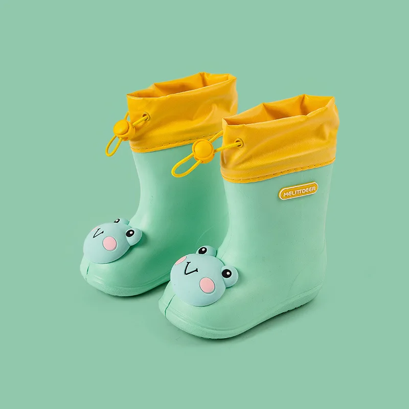 

Детские Нескользящие непромокаемые ботинки, водонепроницаемые ботинки с 3D мультяшным рисунком для маленьких мальчиков, сезон лето-зима, 2022