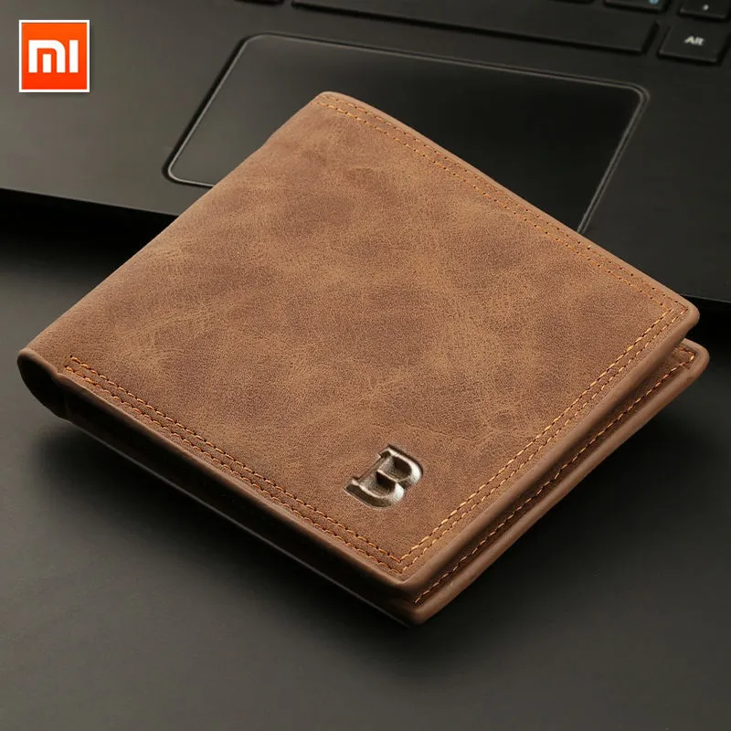 

2022 Xiaomi New Men Wallets Small Money Purses Wallets New Design Dollar Price Top Men Thin Wallet With Coin Bag Zipper Wallet