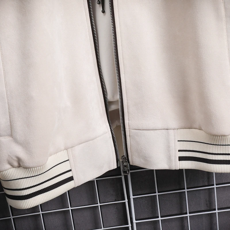 Patchwork Bomber Coats Spring Autumn Sportswear Varsity Jacket Embroidered Zip Coats Baseball Jackets for Men