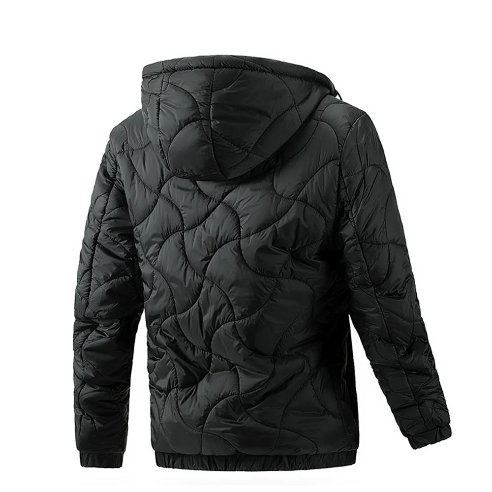 2022 New Men's Winter Coat Double-sided Spliced Men's Parka Casual Hat Detachable Warm Outdoor Blazer