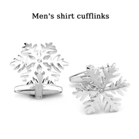 snowflake mens shirt cuffs fashion popular men jewelry french business cufflinks simple exquisite wild cufflinks gift wholesale