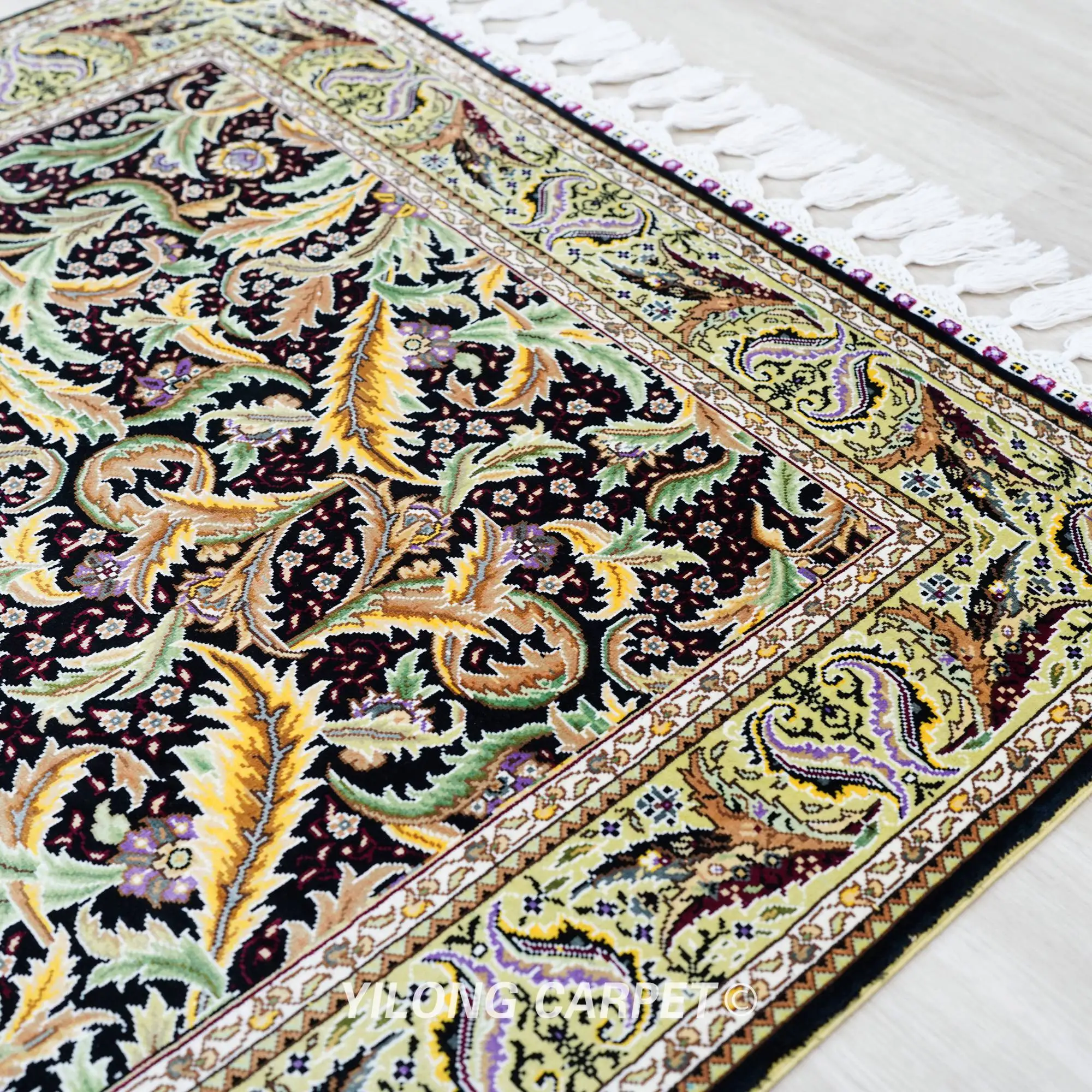 2 7 'x 4' Hereke ковер с перьями элегантный турецкий Шелковый ручной работы (YL0511) |
