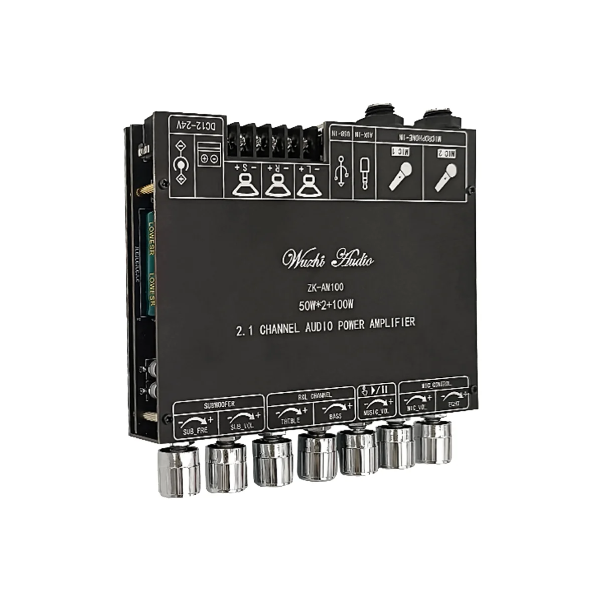 

ZK-AM100 Плата усилителя Bluetooth 50Wx2 + 100W TPA3116D2 A