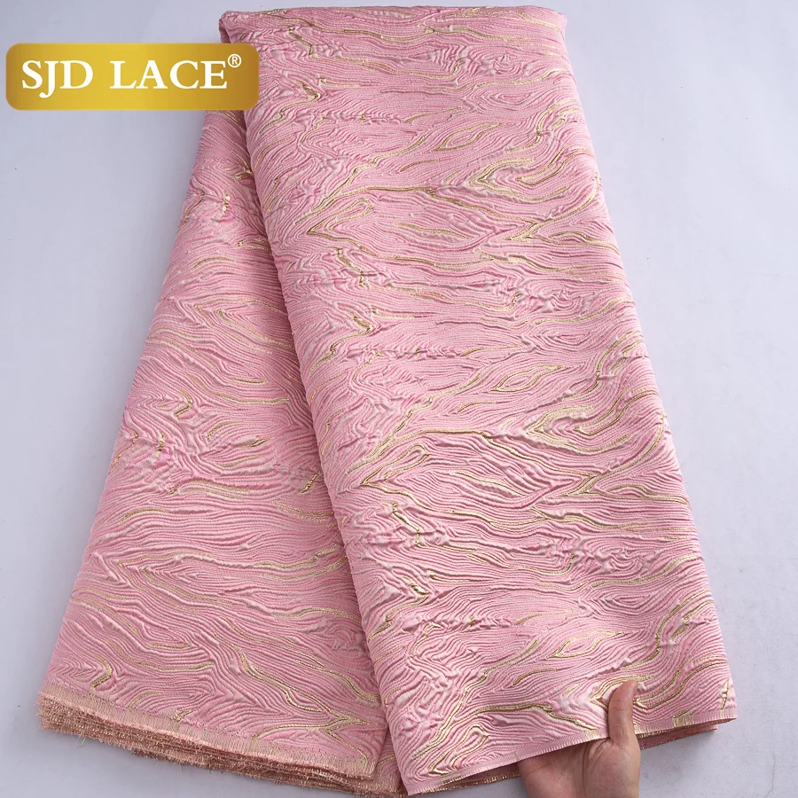SJD LACA Африканская парчовая кружевная ткань французское дамасское кружево 5 ярдов