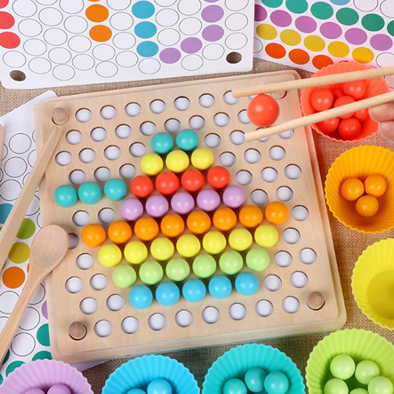 

Wooden Beads Game Montessori Educational Early Learn Children Clip Ball Puzzle Preschool Toddler Toys Kids For Children Gifts