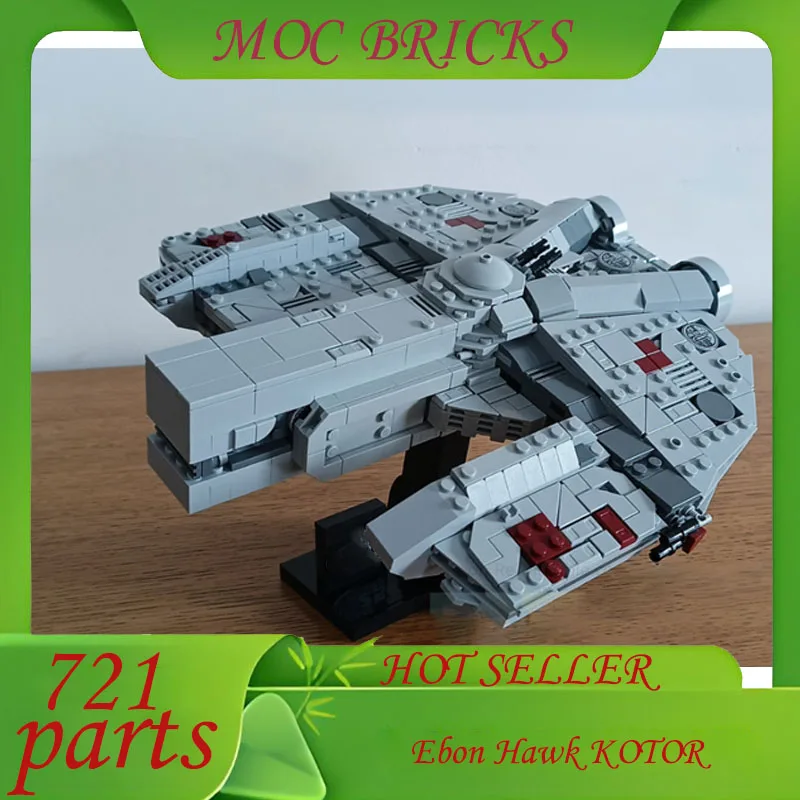 Фото Настроить 721, детали MOC Ebon Hawk KOTOR, военный праздник, космический корабль, битва, Рождественская головоломка, сделай сам, сборка на день рождения, игрушки, подарки №1