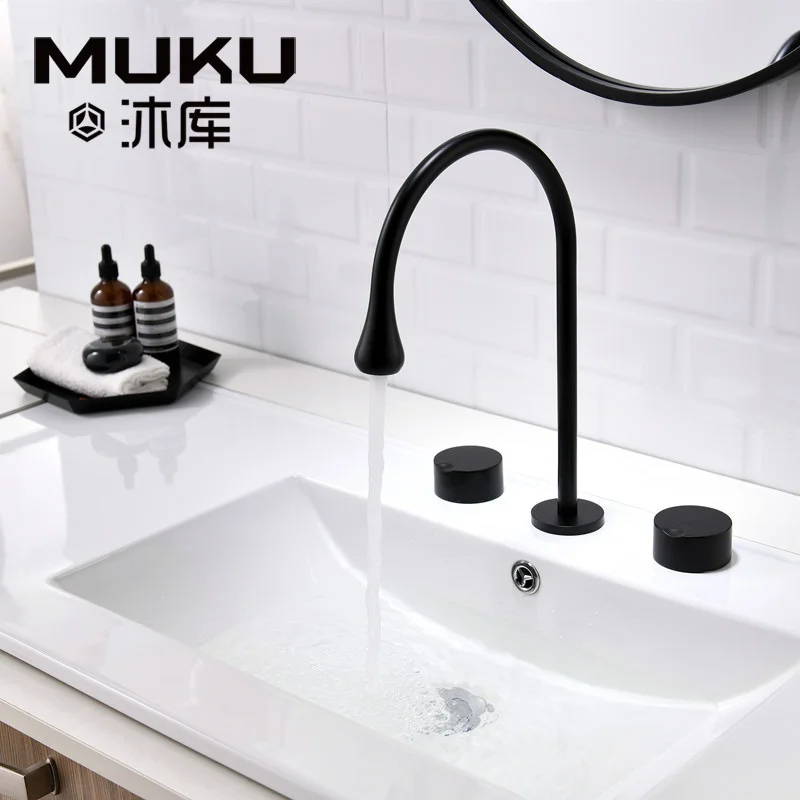 

Смеситель для ванной комнаты Muku, черный, тройной