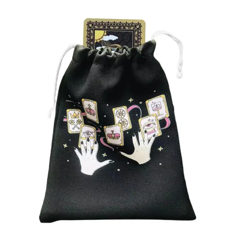 

Bags Pouch For Tarot Cards Unique Drawstring Tarot Deck Holder Tarot Card Bag For Oracle Card Crystal 5.12x7.09 Inches Tarot