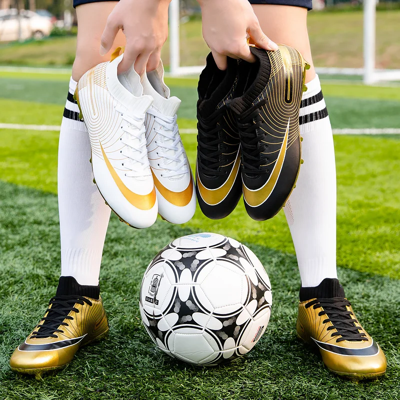 2023 Football Shoes Men Soccer  Kids Football Boots Women Breathable Soccer Cleats Antiskid Professional Unisex 30-46#