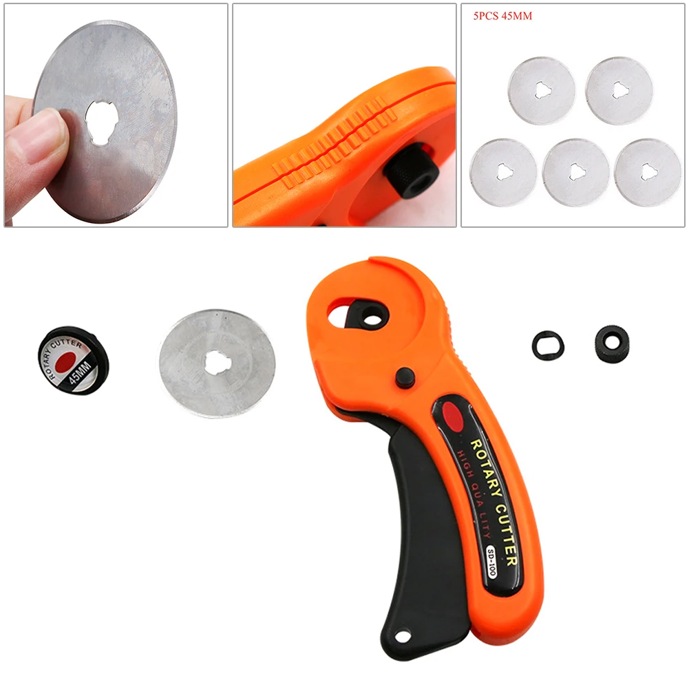 45 мм набор инструментов для резки кожи оранжевый барабан вращения и 1 шт. 5*45 срез