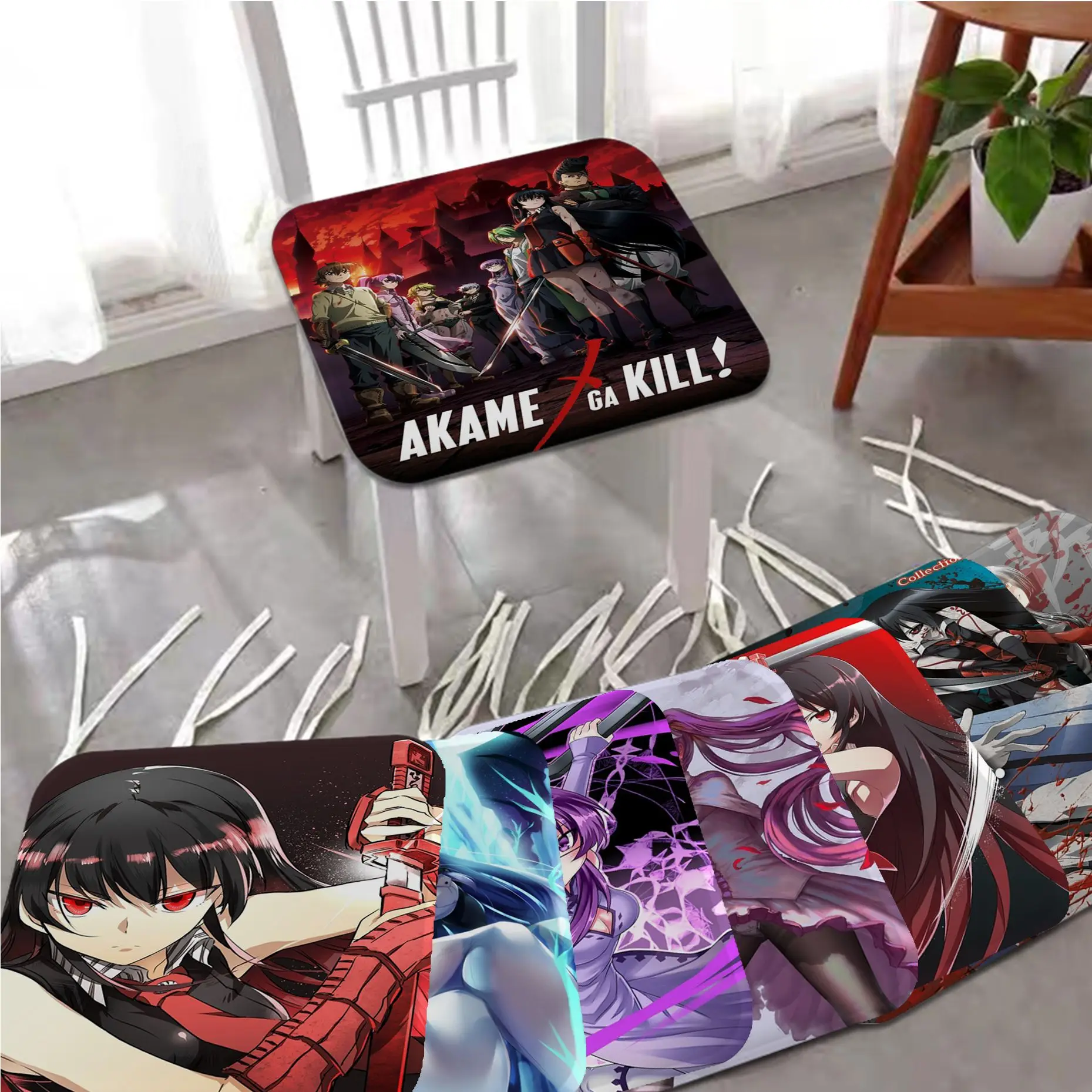 

Akame Ga KILL Square Stool Pad Patio Home Kitchen Office Chair Seat Cushion Pads Sofa Seat 40x40cm Outdoor Garden Cushions