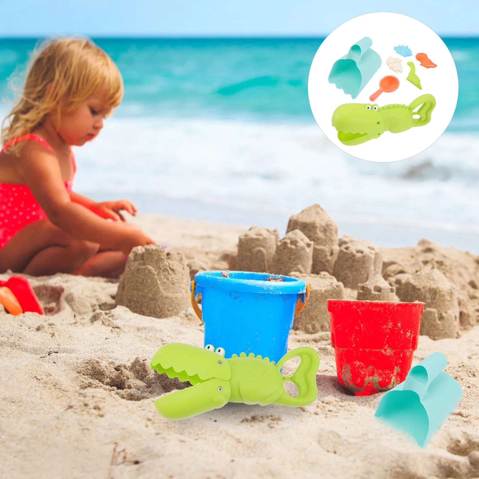 

7 Pcs Outdoor Beach Sand Playthings Children Sand Toys Summer Kids Seaside Toys