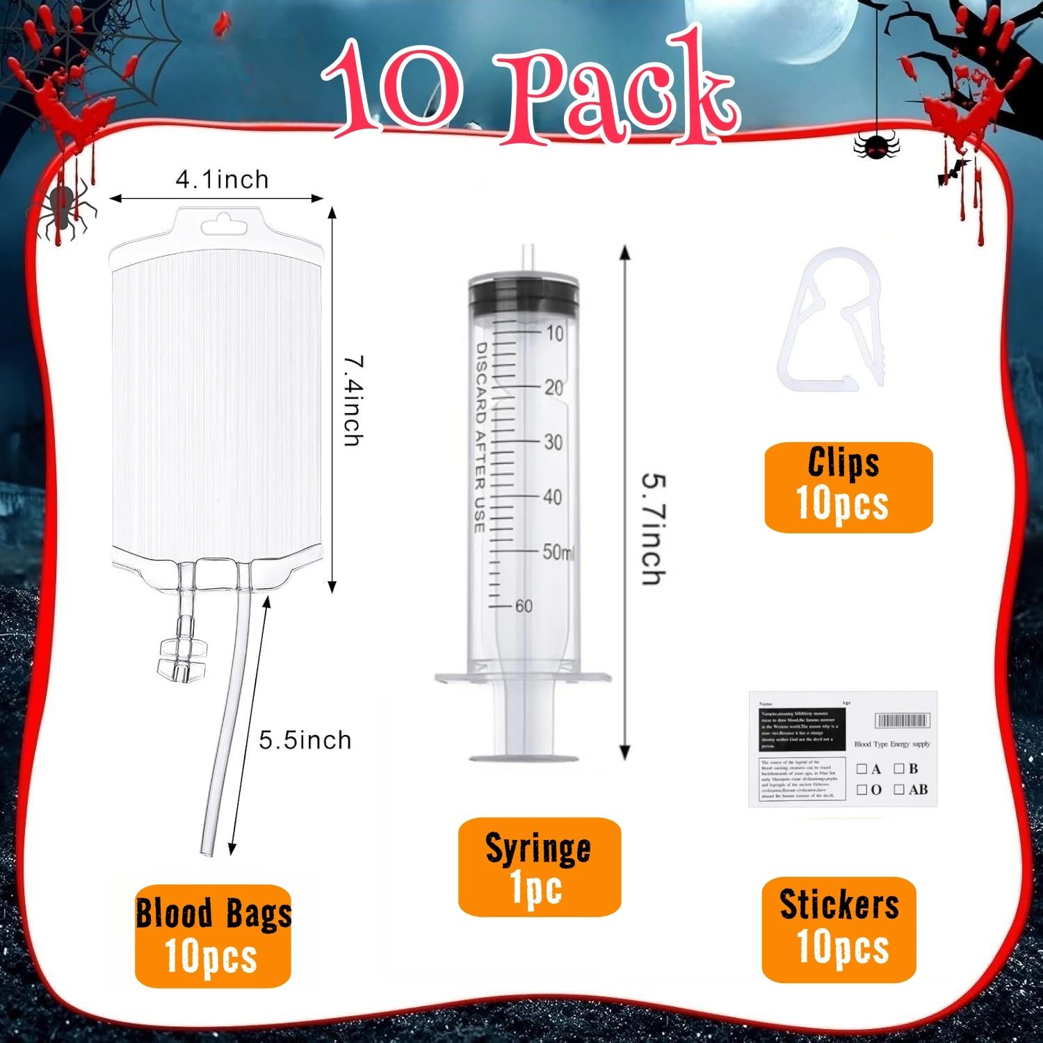 

Многоразовые пакеты для напитков кровь 11,8 унций