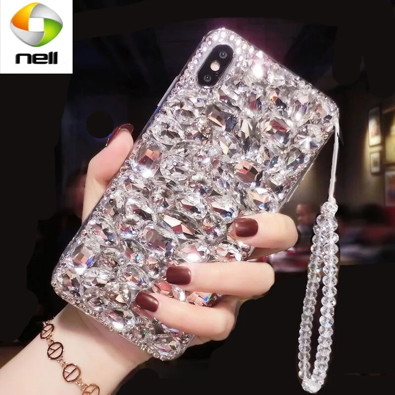 DIY чехол для телефона с кисточками Роскошные Блестящие кристаллы бриллианты 3D