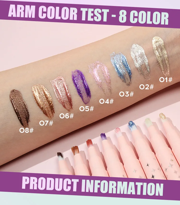 Разноцветные жемчужные тонкие рандомные тени для век мягкая кисть Алмазный