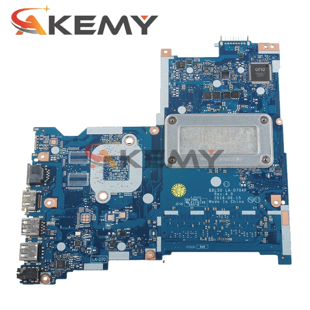 Материнская плата для ноутбука HP 15-AY 115-AY028 854946-601 BDL50 LA-D704P с SR2EU I3-6100U DDR4 системная 100%