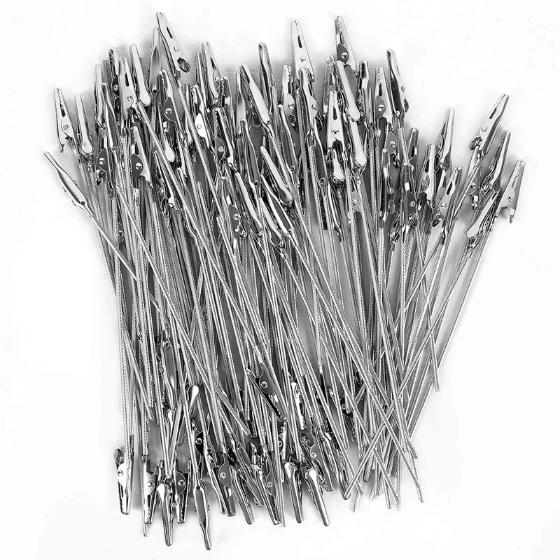 

100Pcs Alligator Clips, Metal Wire Long Tail Clip Set, Alligator Memo Clip, For DIY Cards, Photos, Business Cards