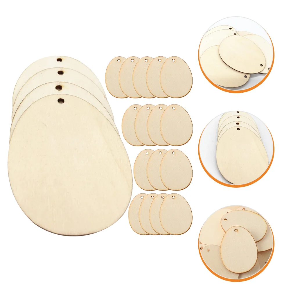 

Egg Easter Wood Wooden Eggs Ornaments Unfinished Cutouts Blank Cutout Slices Shapes Discs Crafts Painting Shape Piece