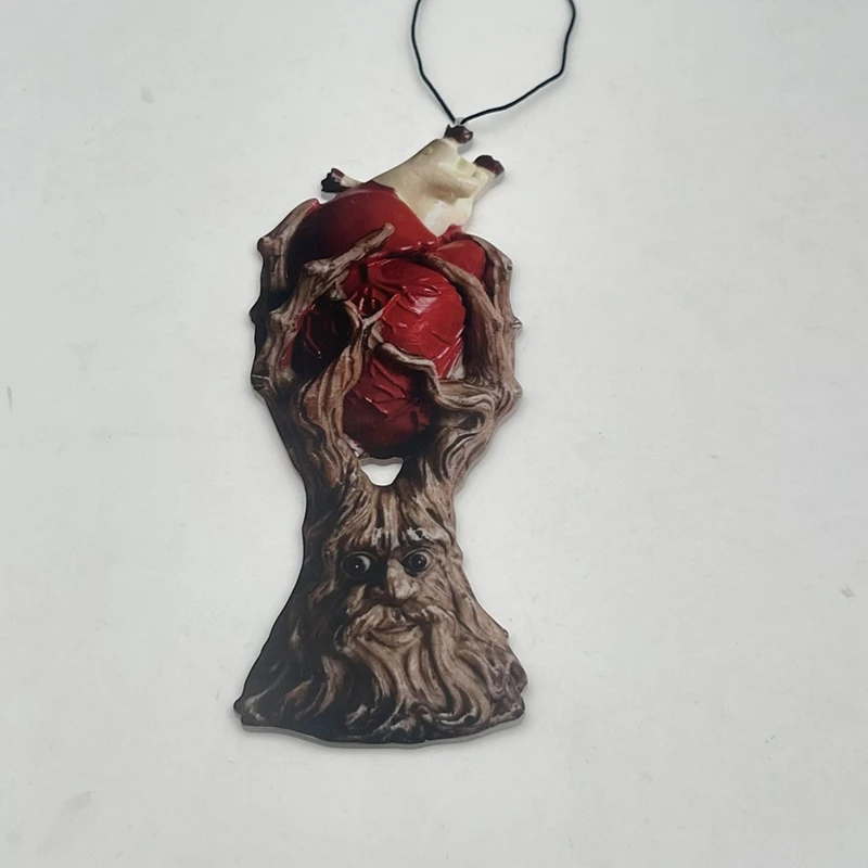 2PCS Halloween Heartroots Ornaments Red Anatomical Heart Tree Statue Craft Desktop Horror Decoration