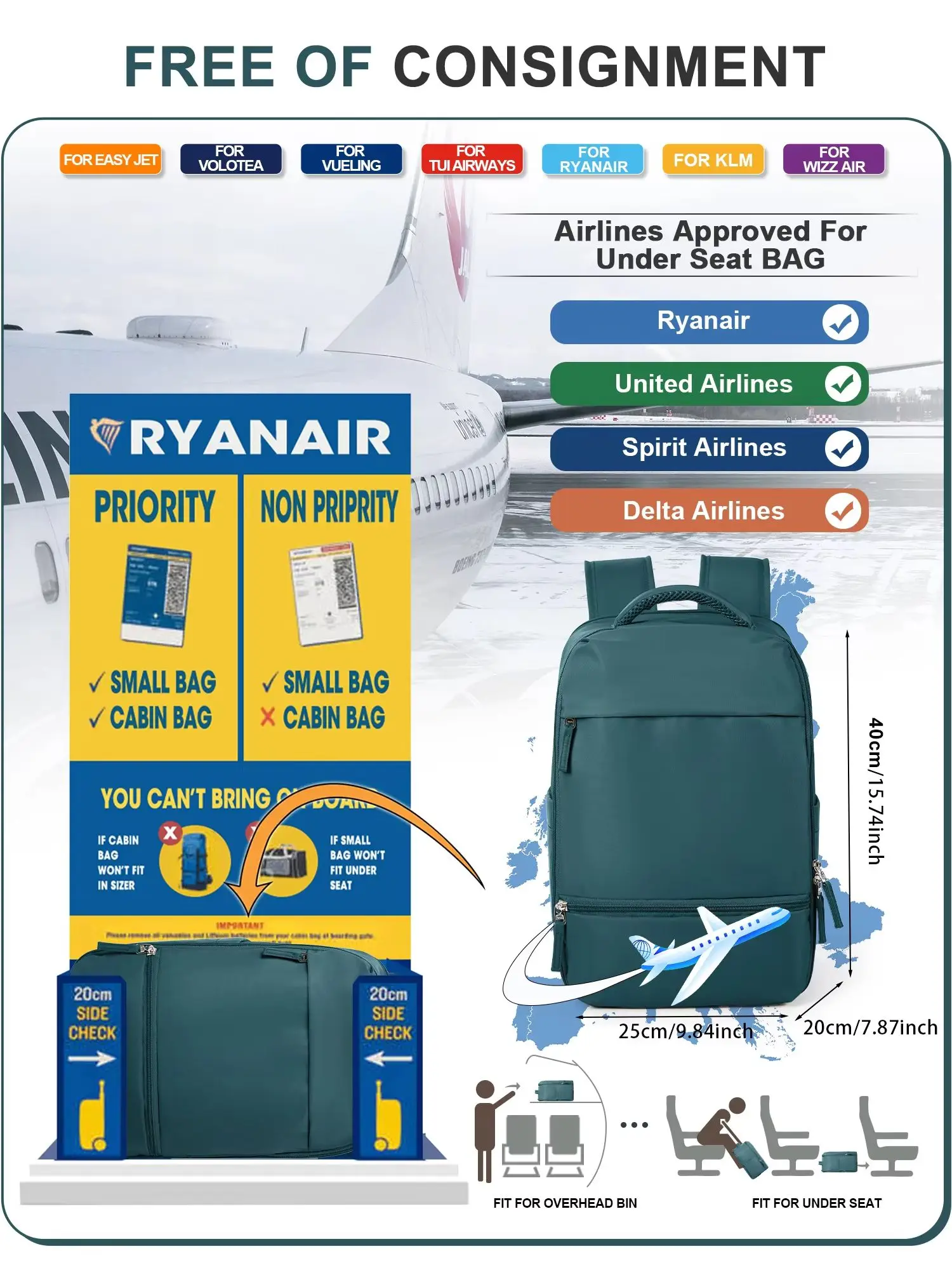 Рюкзак Fewchor 40x20x25