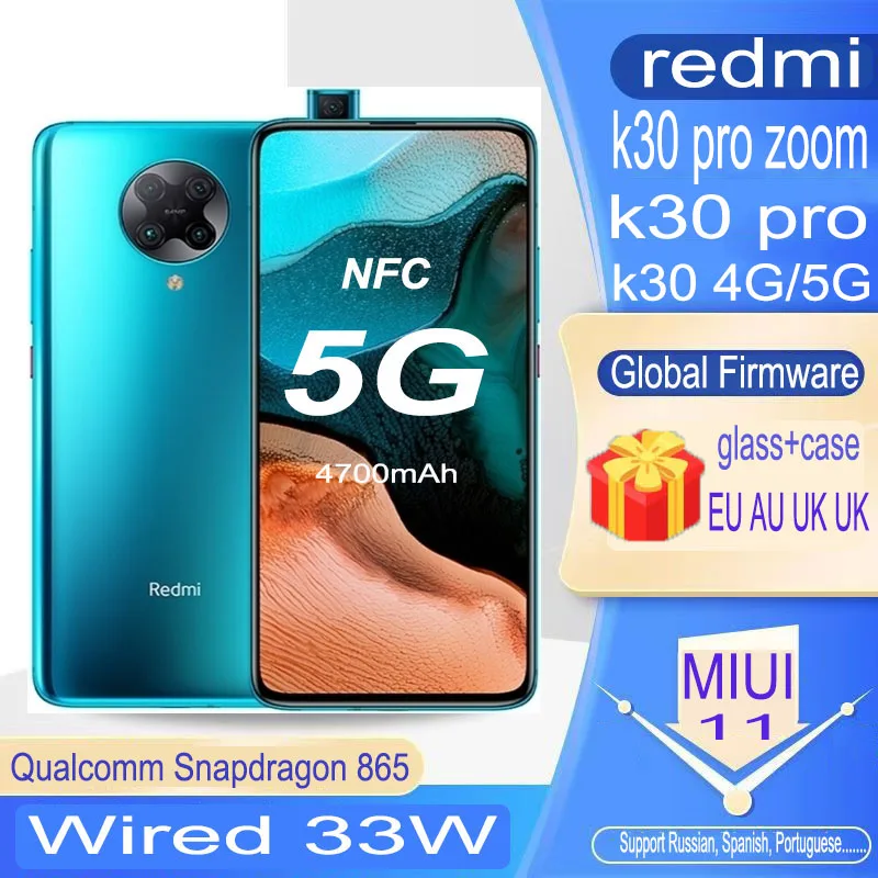 Xiaomi Redmi K30 Pro Zoom 5G celular Smartphone global version full netcom android