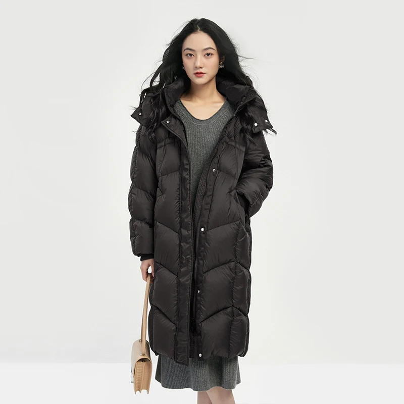 Winter Long  85% White Duck Down Jacket Women  Casual  Winter  Zipper Hood Winter Coats Women  Camperas De Mujer Invierno 2022
