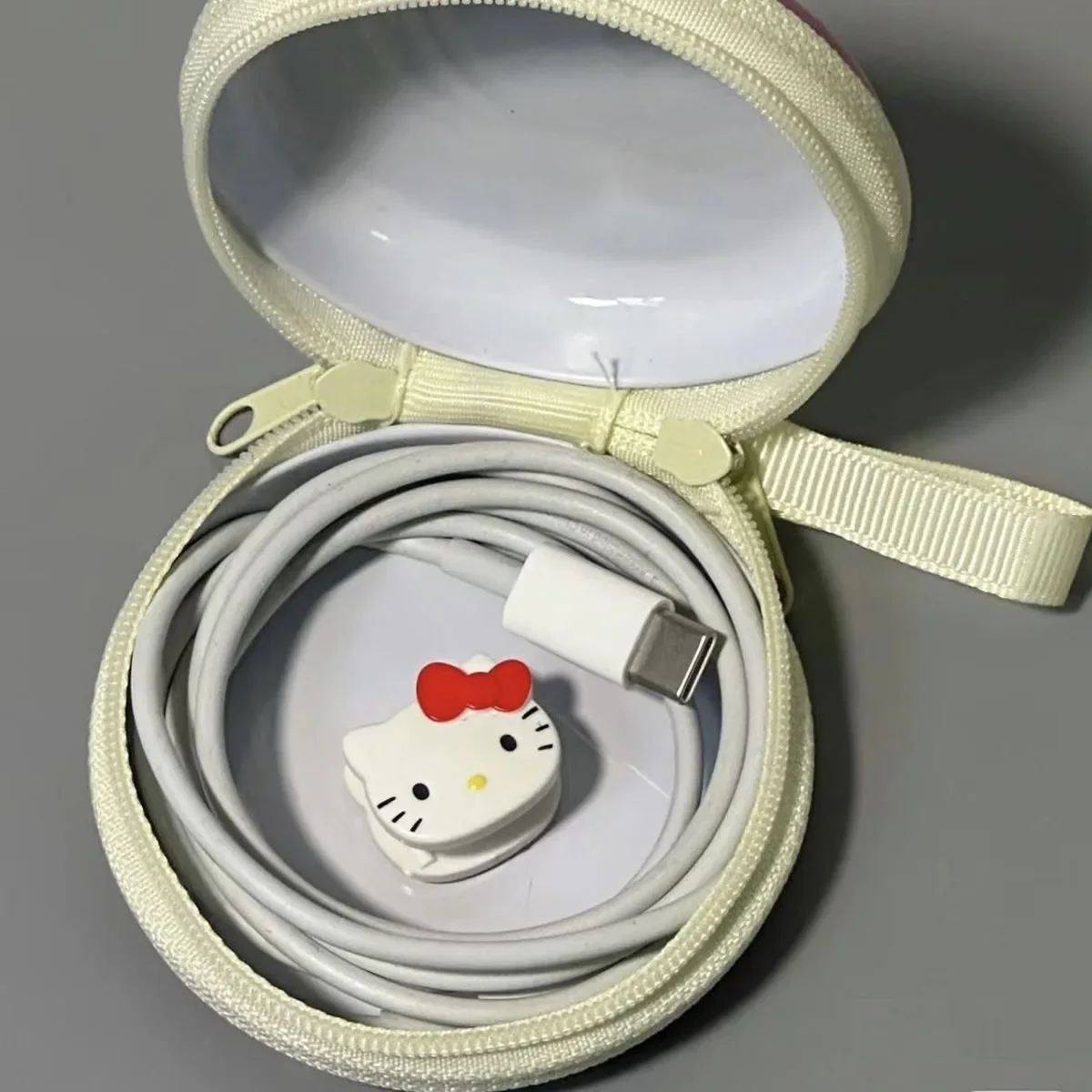 Портмоне Hello Kitty Kawaii портативный милый Sanrios Bluetooth-гарнитура сумка для хранения