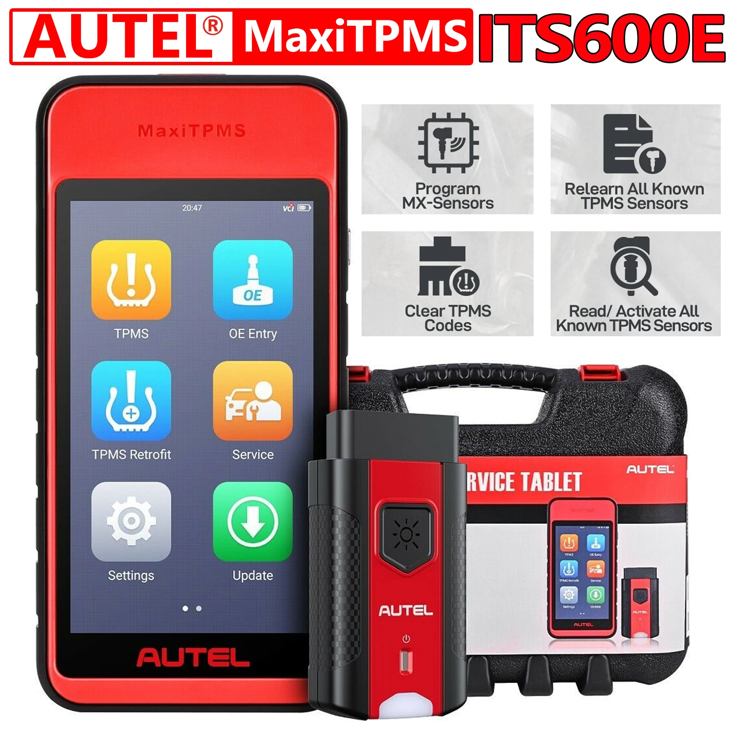 

Autel ITS600 TPMS Diagnostic Tool Sensor Relearn Activate Program MX-Sensors Tool Upgraded of TS501/ TS508 Oil Reset/ EPB/ BMS