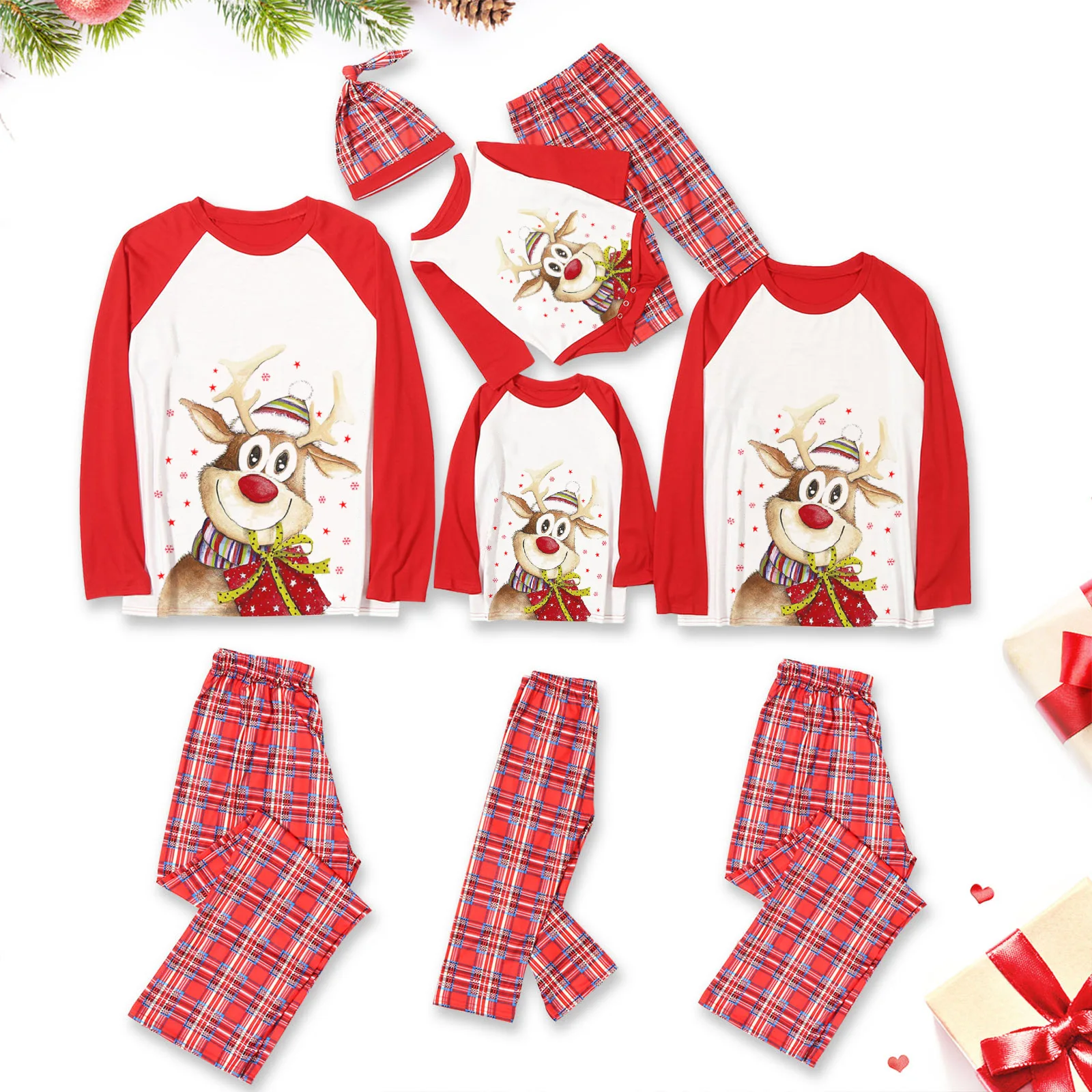 Couple Family Christmas Pajamas 2022 New Year Costume For Children Mother Kids Clothes Matching Outfits Christmas Pajamas Set