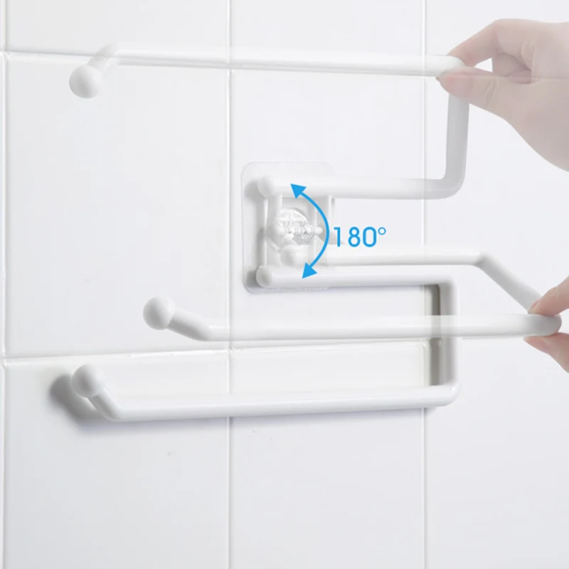 Kitchen Paper Roll Holder Towel Hanger Rack Toilet Holders Bathroom Organizer Shelf Bar Cabinet Rag Hanging |