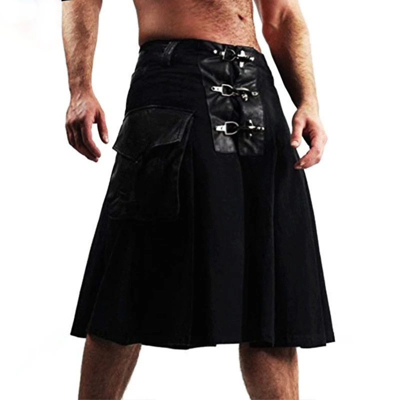 

Retro Medieval Renaissance Mens Scottish Kilt Traditional Holiday Cosplay Costumes Pleated Skirt Skirt Carnival Dress Up Party