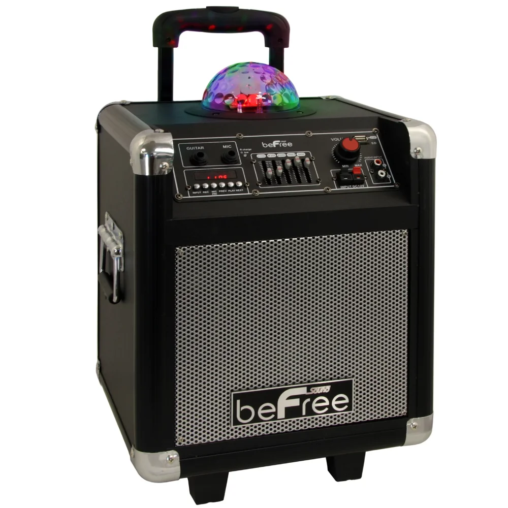 

Sound Projection Party Light Dome 6.5 Inch Subwoofer Bluetooth Portable Party Speaker with USB/ SD Input, FM Radio