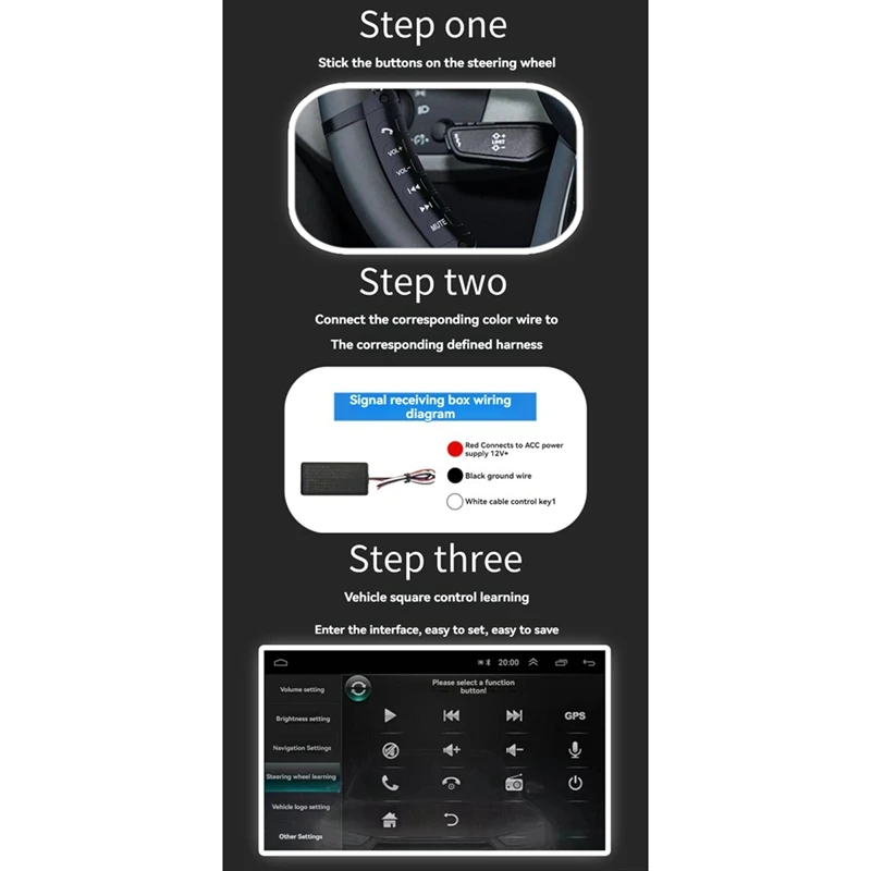 Универсальная беспроводная автомобильная кнопка управления на руль