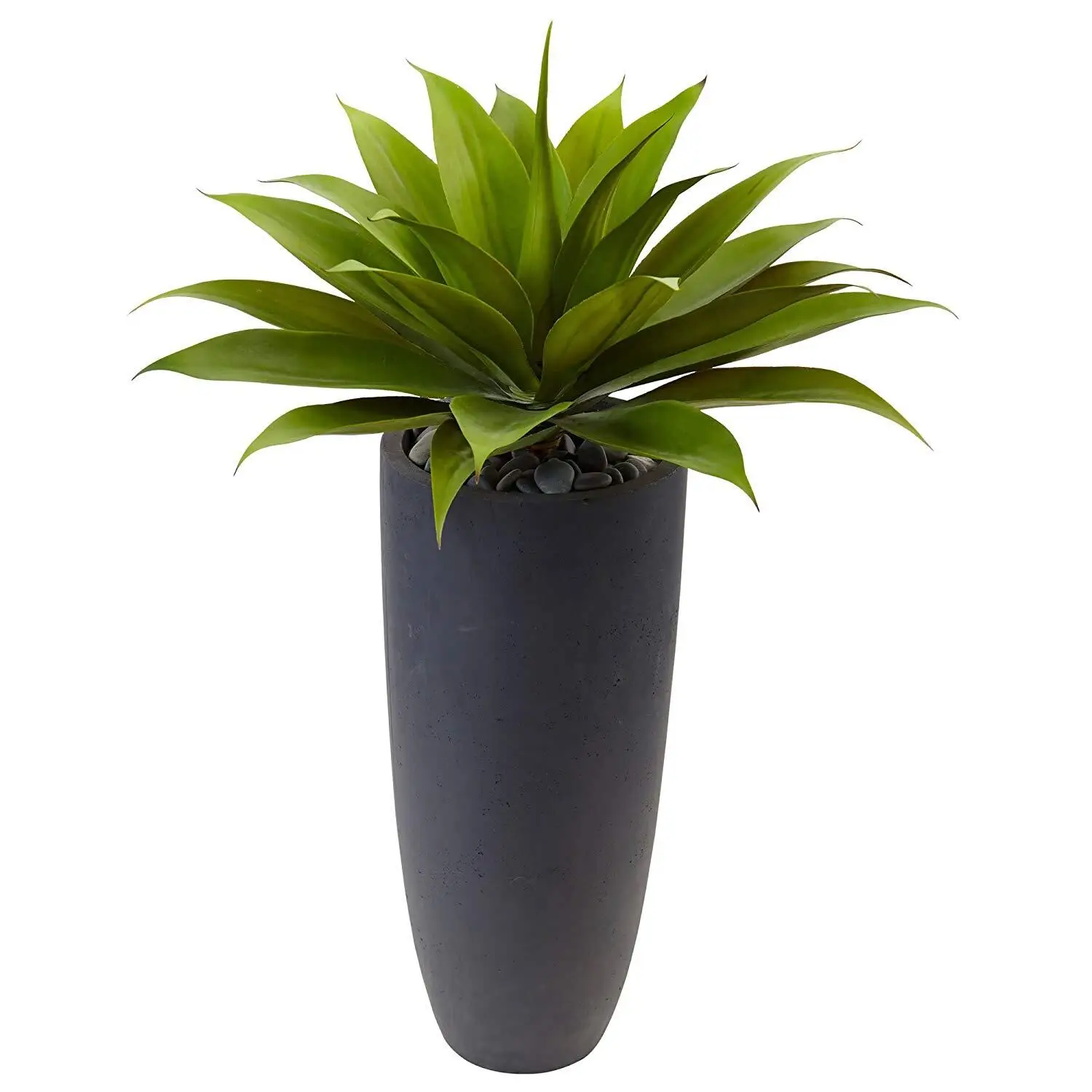 

38"H Agave Artificial Plant in Gray Cylinder Planter