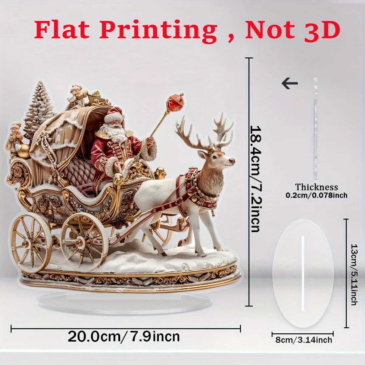 

Рождественское украшение Санта Клаус со оленями