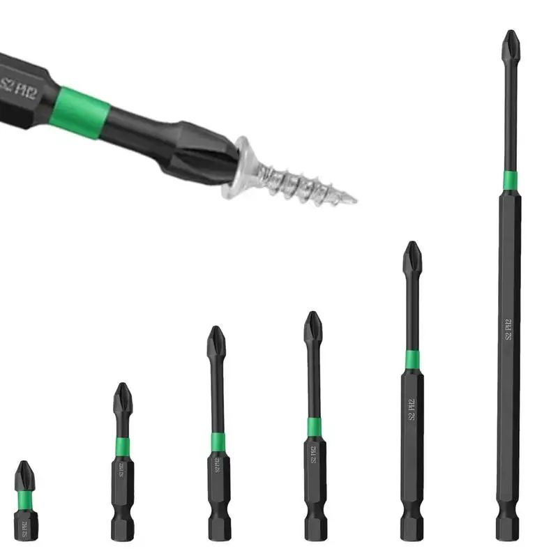 

Набор Магнитных Сверл из легированной стали, Нескользящие длинные сверла, 6 шт., подходит для электрической отвертки, ударной дрели, мелких зубцов