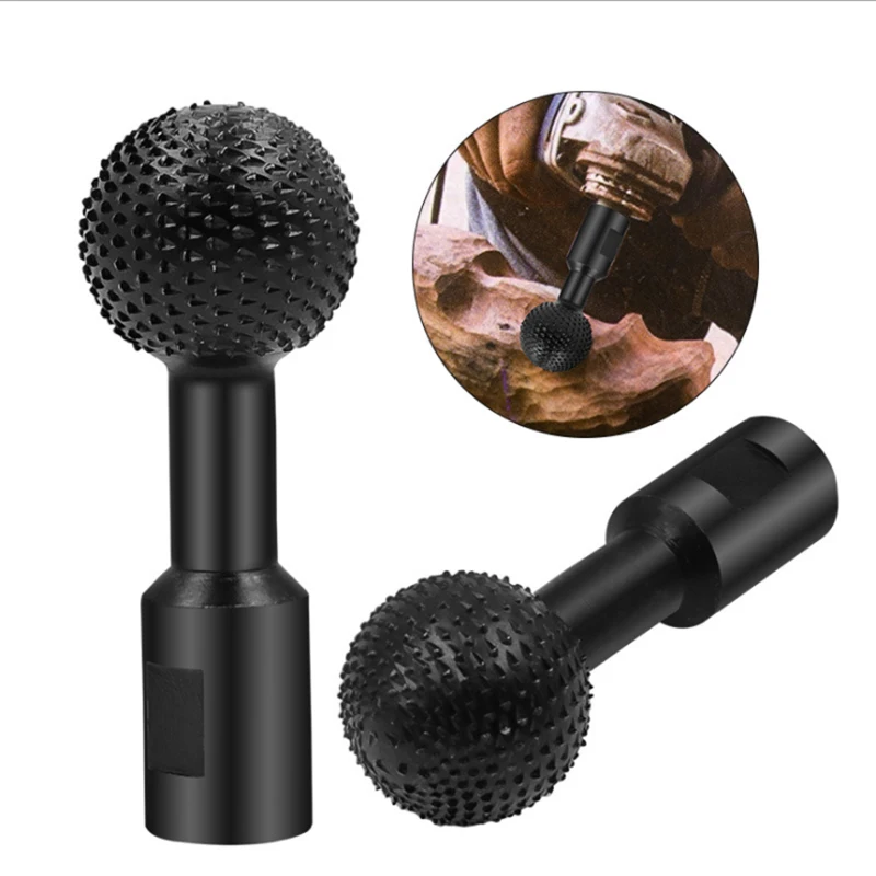 NEW Ball Gouge Spherical Spindles Shaped Wood Gouge Power Carving Attachment for Angle Grinder Wooden Groove Carving Tool