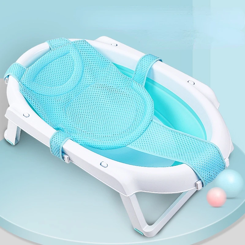 

Baby Adjustable Bath Mat Non-slip Bathtub Seat Support Mat Newborn Safe Bathing Foldable Bath Net Cushion Security Shower Mat