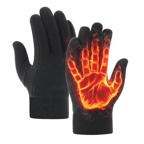 Уличные теплые флисовые ветрозащитные зимние велосипедные перчатки мужские велосипедные спортивные перчатки для сенсорного экрана противоударные теплые перчатки лыжные перчатки