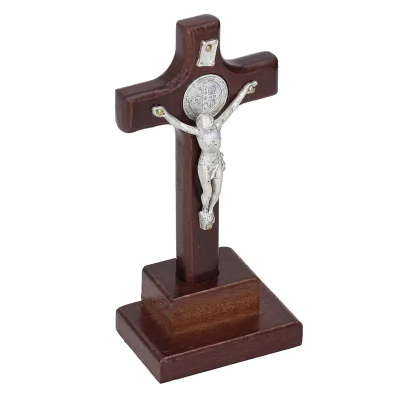 

Crucifix Table Cross Wood Crucifix Cross Metal Wood for Table