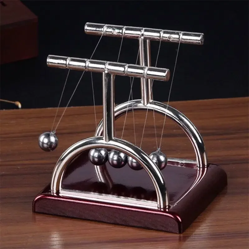 

Funny Desktop Ornament Creative Metal Pendulum Ball Newtons Physics Science Craft Educational Steel Balance Ball Toy Gift of Boy