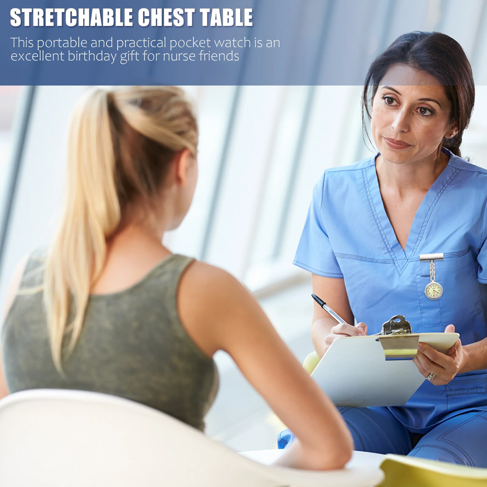 Nurse Pocket Watches- Hanging Clip- on Ladies Watch for Portable Hanging Ladies Watch Clip on Stethoscope Watch