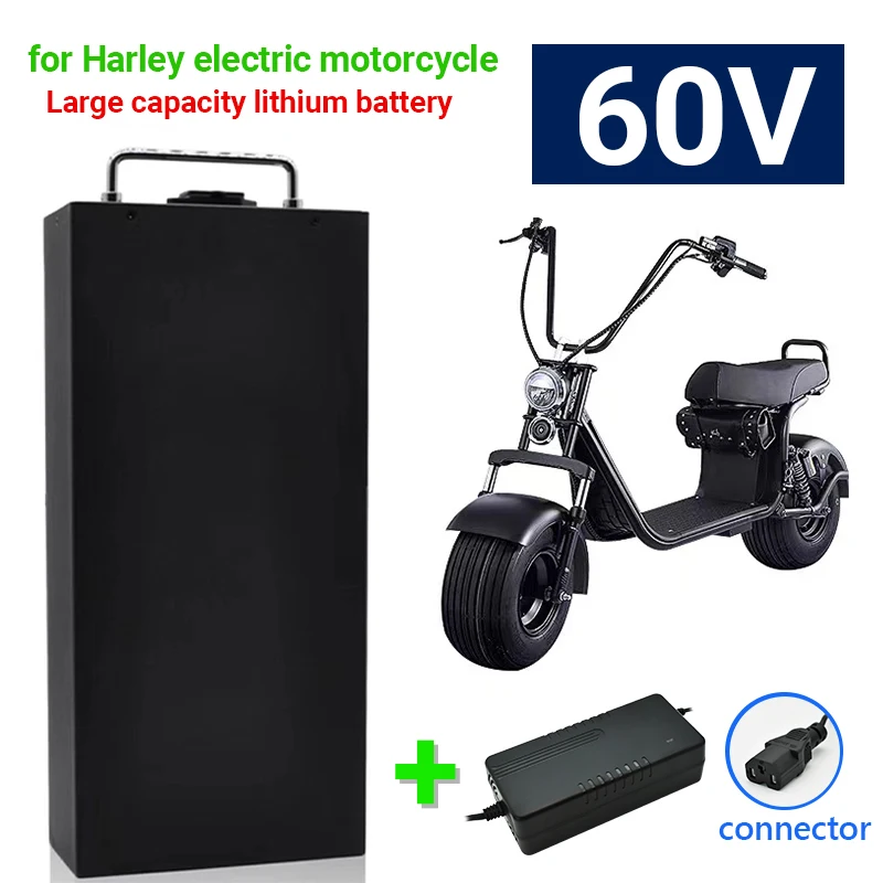 Batería de litio para coche eléctrico Harley, batería de 18650, 60V, 50Ah, para bicicleta, Scooter plegable de dos ruedas, Citycoco
