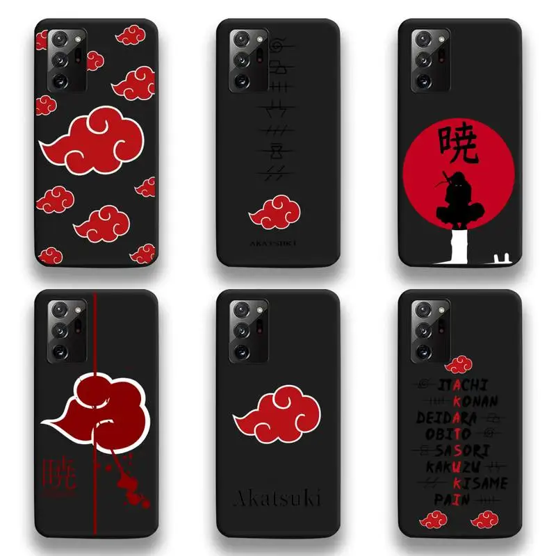 

Naruto Akatsuki Uchiha Itachi Phone Case For Samsung Galaxy Note20 ultra 7 8 9 10 Plus lite M51 M21 M31S J8 2018 Prime