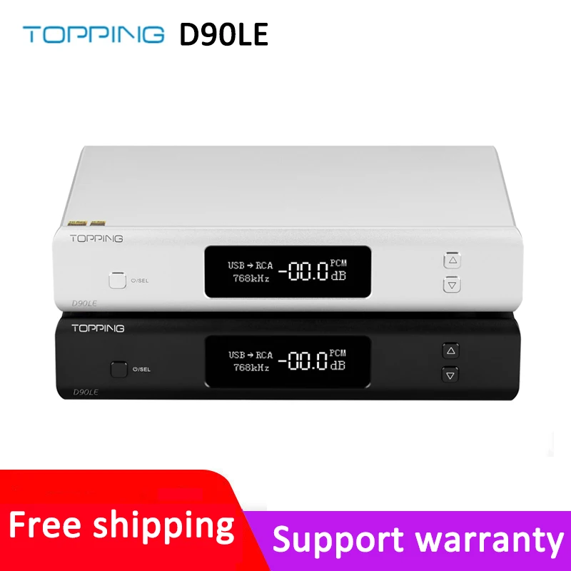 Настольный Hi-Fi декодер TOPPING D90LE ES9038Pro D90 LE DAC IIS Bluetooth 5 0 DSD512 PCM768kHz LDAC Полностью