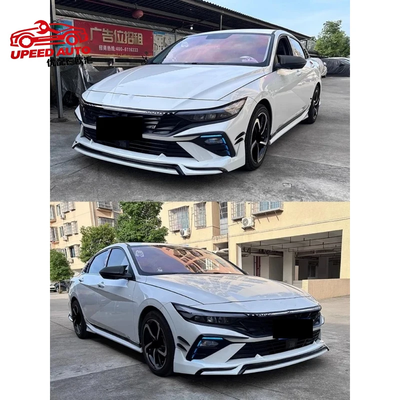 Фото Комплект обвеса для Hyundai Elantra 7.5 (2023-2025): передний сплиттер, задний диффузор с боковыми накладками, модифицированный спойлер №3