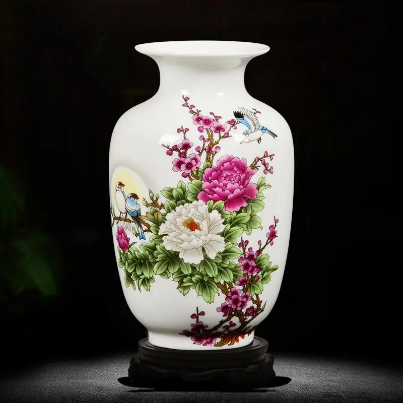 Jingdezhen Ceramic Vases Pottery Decoration Living Room Flower Arrangement Modern Home Simple TV Cabinet  Ceramic Gift