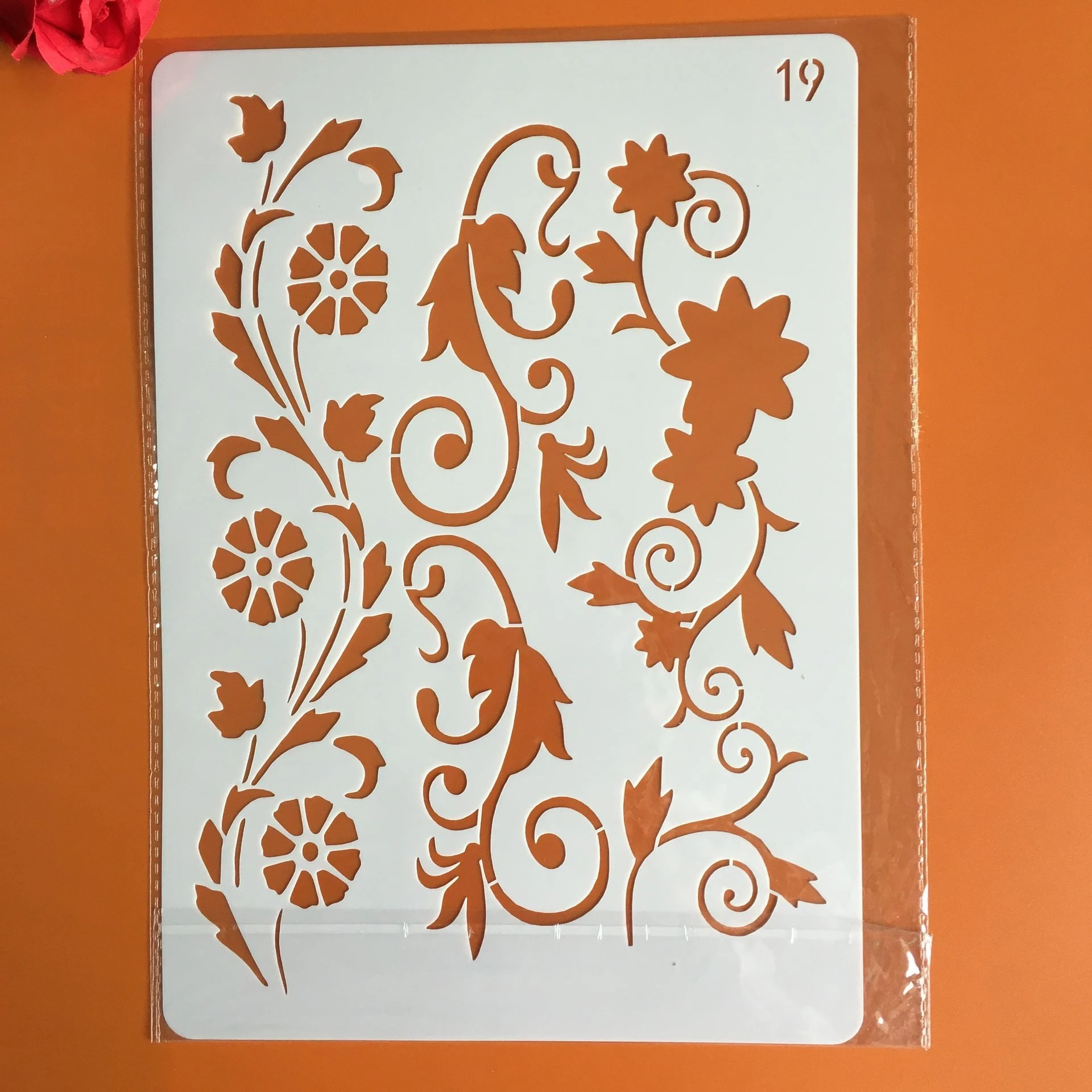 

Трафарет А4 для рисования цветов, 29 см, 1 шт.